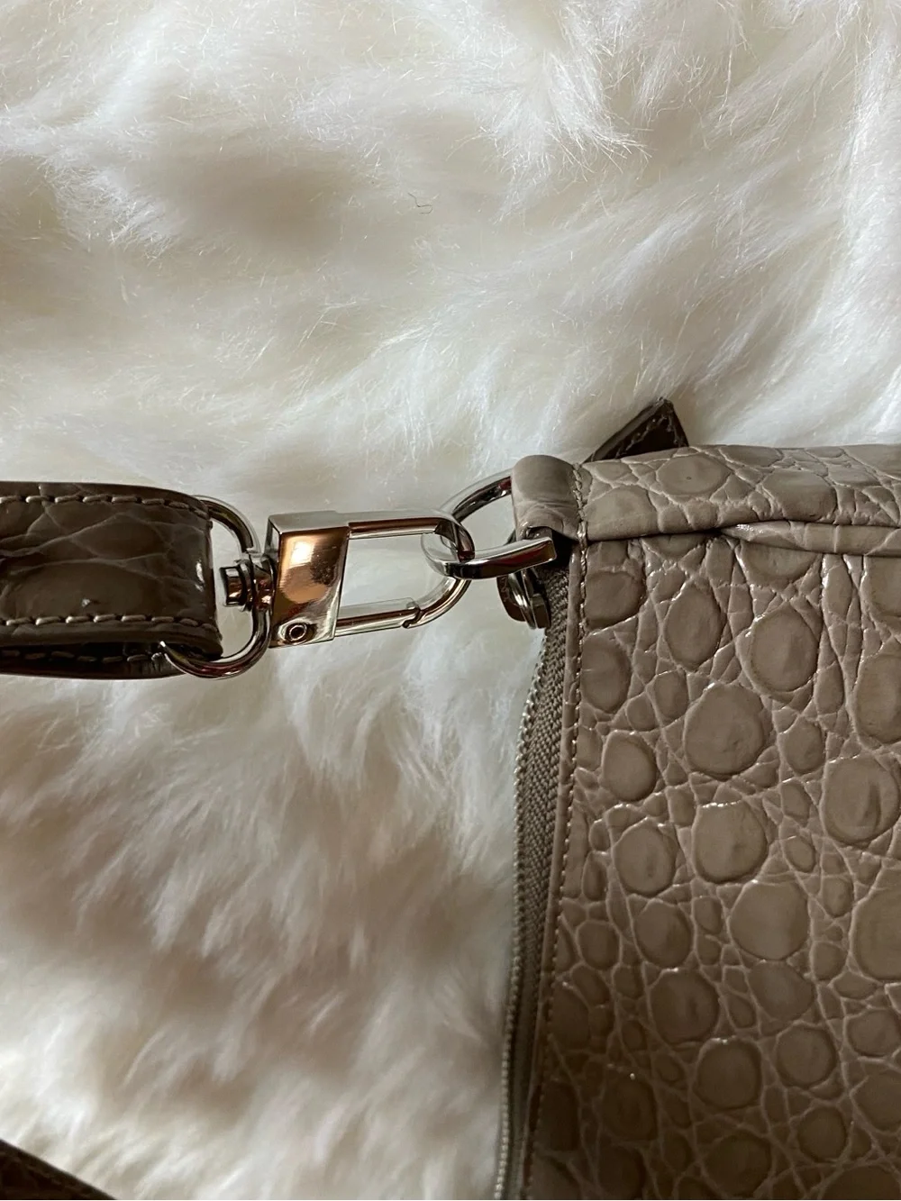 🔥NWT🔥 BY FAR, Rachel Croc-Embossed Leather Shoulder Bag